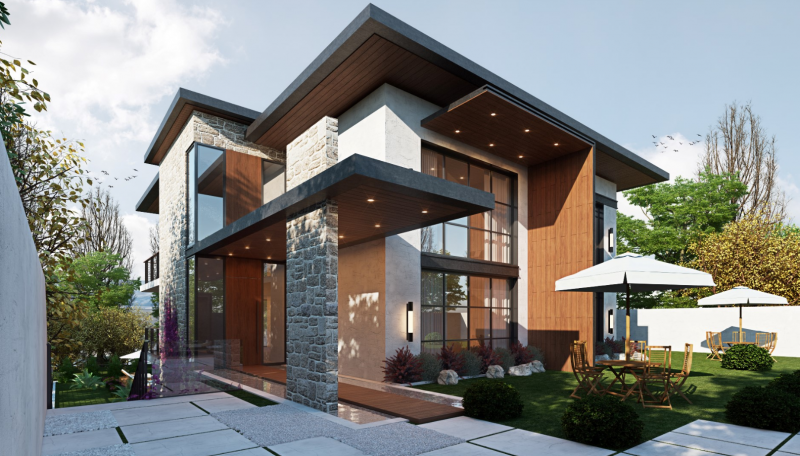 Экстерьер загородного дома