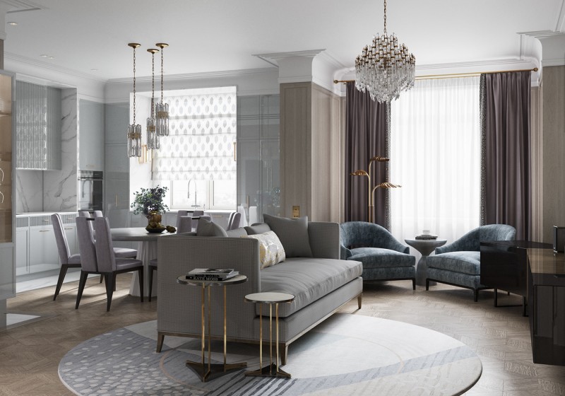 Квартира, оформленная в приглушенных тонах