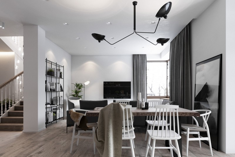 Стильная квартира в черно-белых тонах