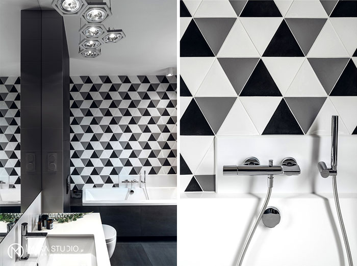 Черно-белый минималистичный интерьер дома в Польше