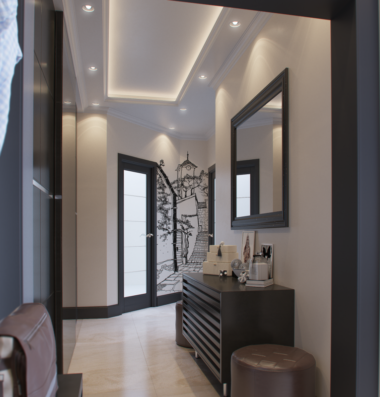 Интерьер квартиры площадью 78 кв.м.