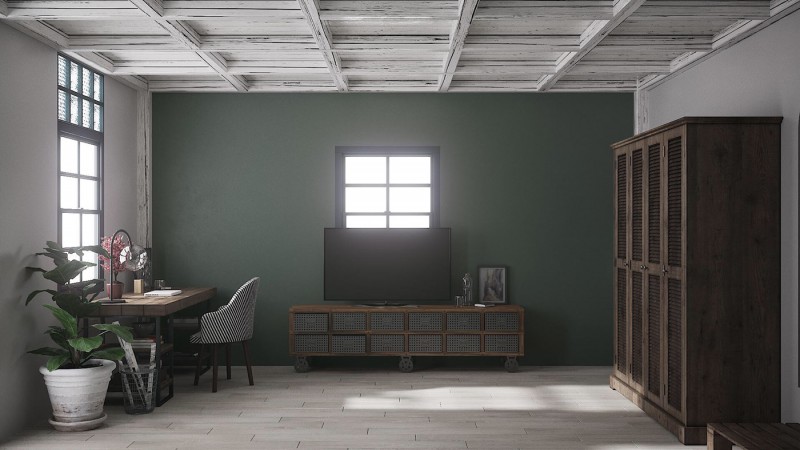 Интерьер спальни в индустриальном стиле