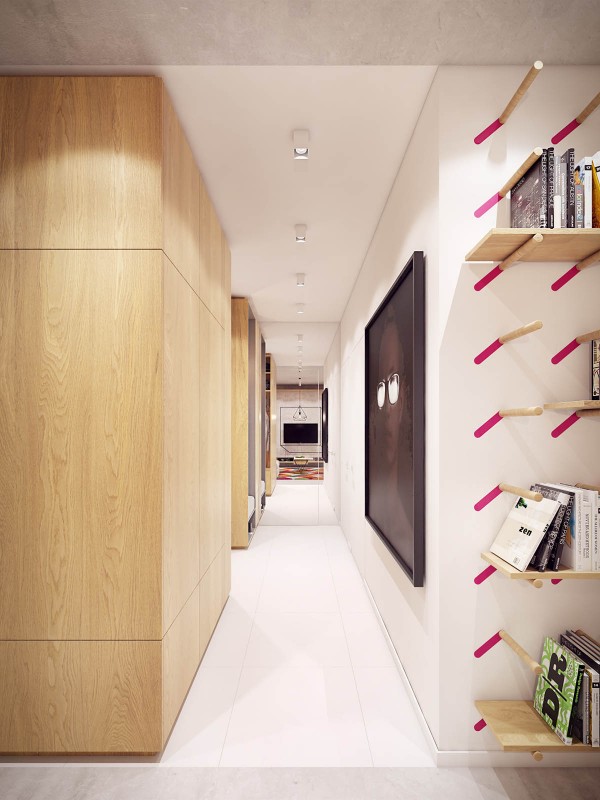 Комфортабельная современная квартира с красочными акцентами