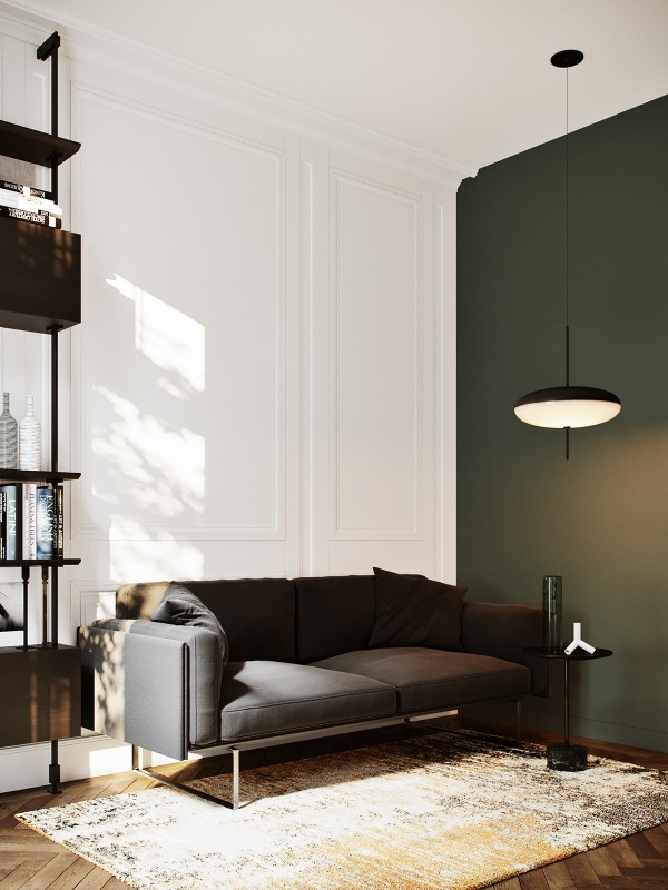 Строгий и роскошный интерьер двухуровневой квартиры Строгий и роскошный интерьер двухуровневой квартиры