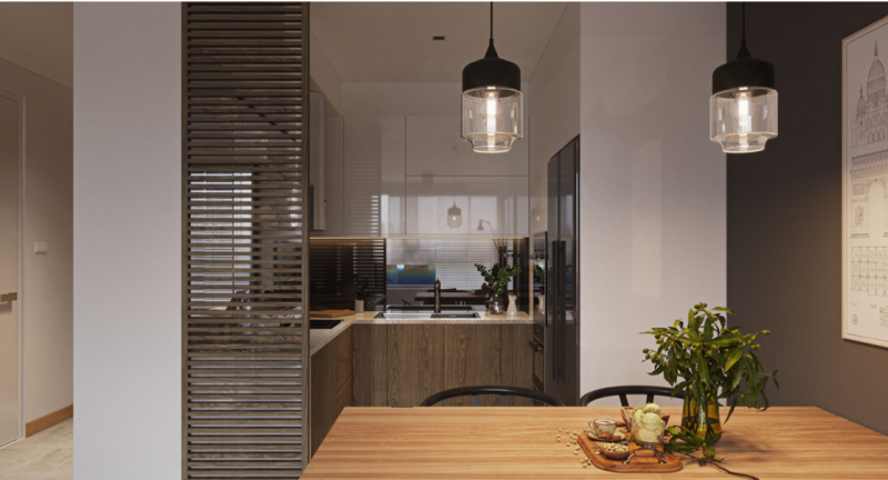 Акцент на элементы из дерева в оформлении уютной квартиры Акцент на элементы из дерева в оформлении уютной квартиры