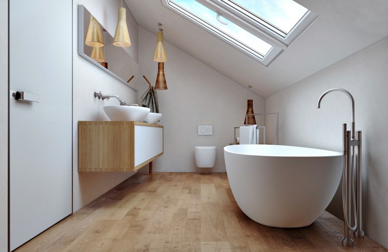 Гармоничное сочетание дерева и бетона