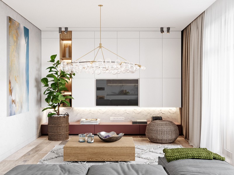 Интерьер квартиры в светлых тонах