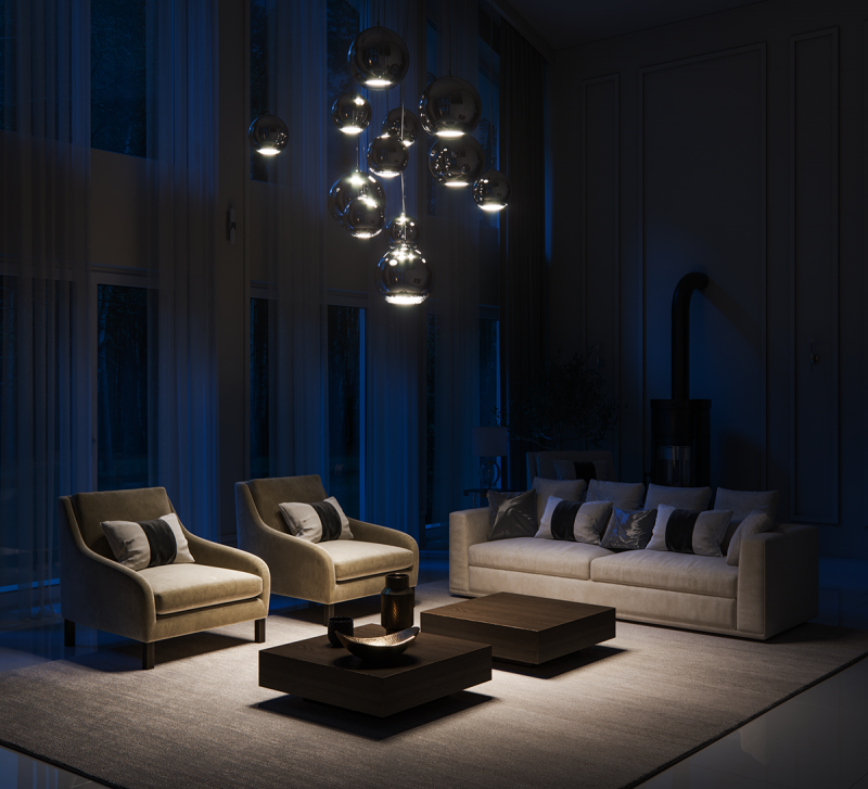 Кухня и гостиная в загородном доме Кухня и гостиная в загородном доме