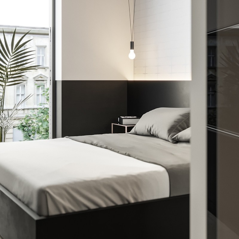 Нейтральная палитра в оформлении компактной квартиры с панорамными окнами