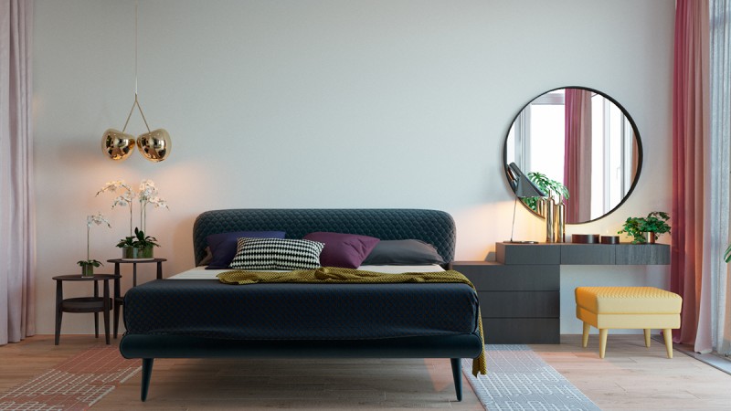 Оригинальное зонирование небольшой квартиры