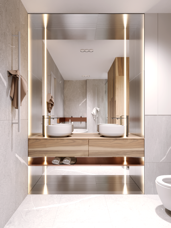 Проект квартиры, оформленной  в пастельных тонах