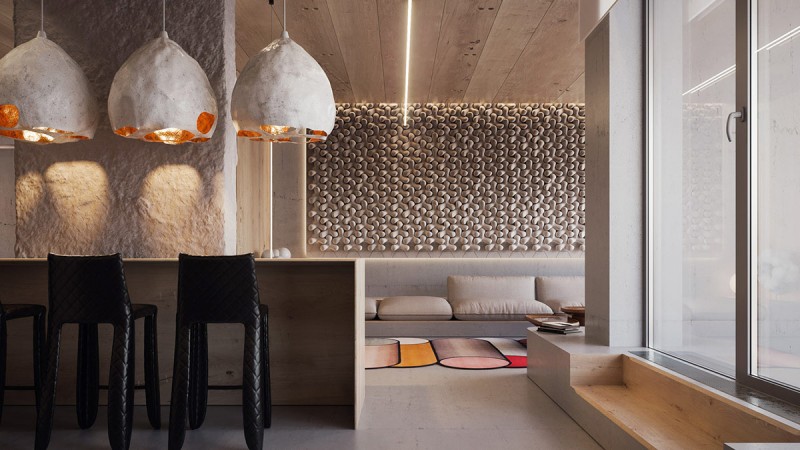 Четырехуровневая квартира, расположенная в небоскребе в центре Киева Четырехуровневая квартира, расположенная в небоскребе в центре Киева