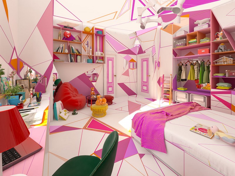 Интерьер дома в Софии, Болгария, вдохновленный работами импрессионистов XIX века Интерьер дома в Софии, Болгария, вдохновленный работами импрессионистов XIX века