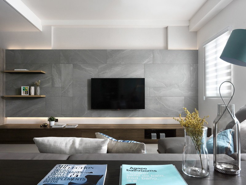 Квартира в серо-голубых тонах