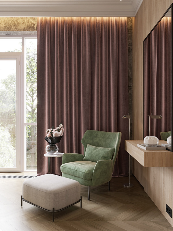 Натуральные материалы и уютная атмосфера в дизайне загородного дома