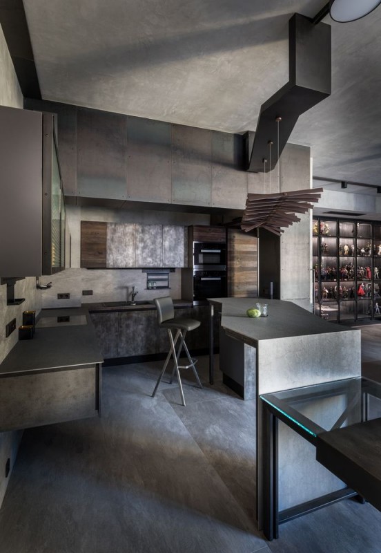 Современная квартира, оформленная в серых тонах Современная квартира, оформленная в серых тонах