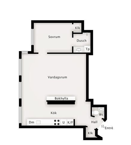 Квартира в Стокгольме площадью 56 кв.м.