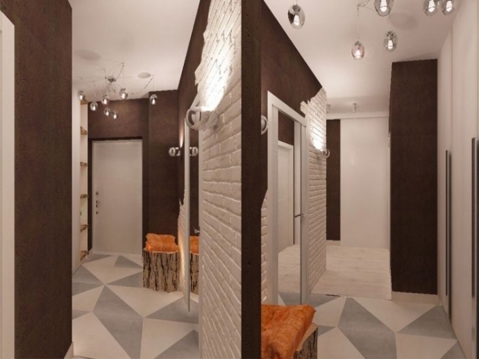 Дизайн проект двухкомнатной квартиры площадью 62,8 кв.м.
