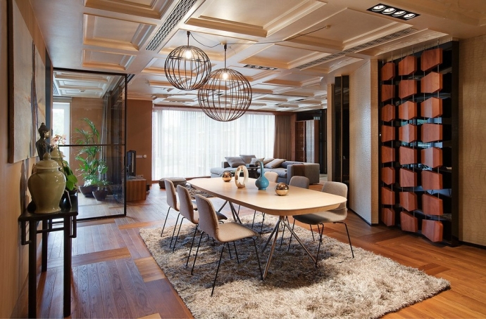 Великолепный интерьер квартиры площадью 220 кв.м. в Москве