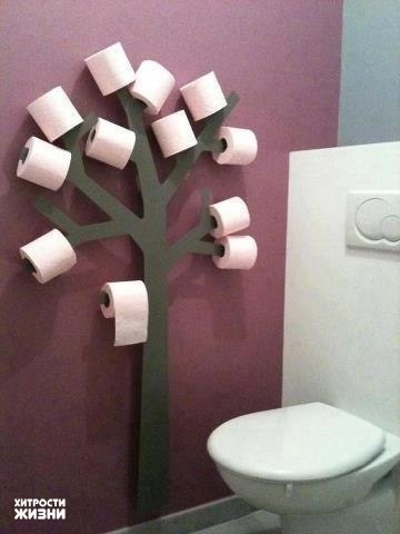 Отличая идея хранения туалетной бумаги