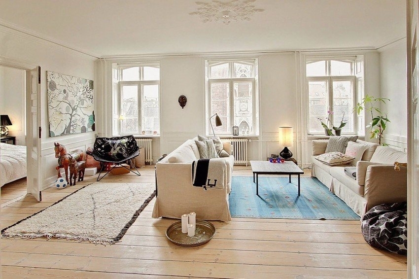 Интерьер квартиры в Дании.