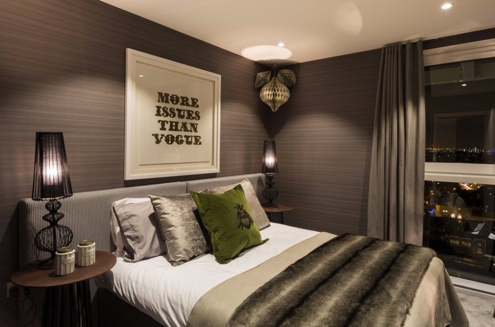 Современный интерьер апартаментов в Лондоне с тремя спальнями.