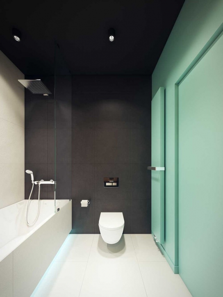 Современный дизайн ванной комнаты 6 кв.м. Лаконичный минимализм