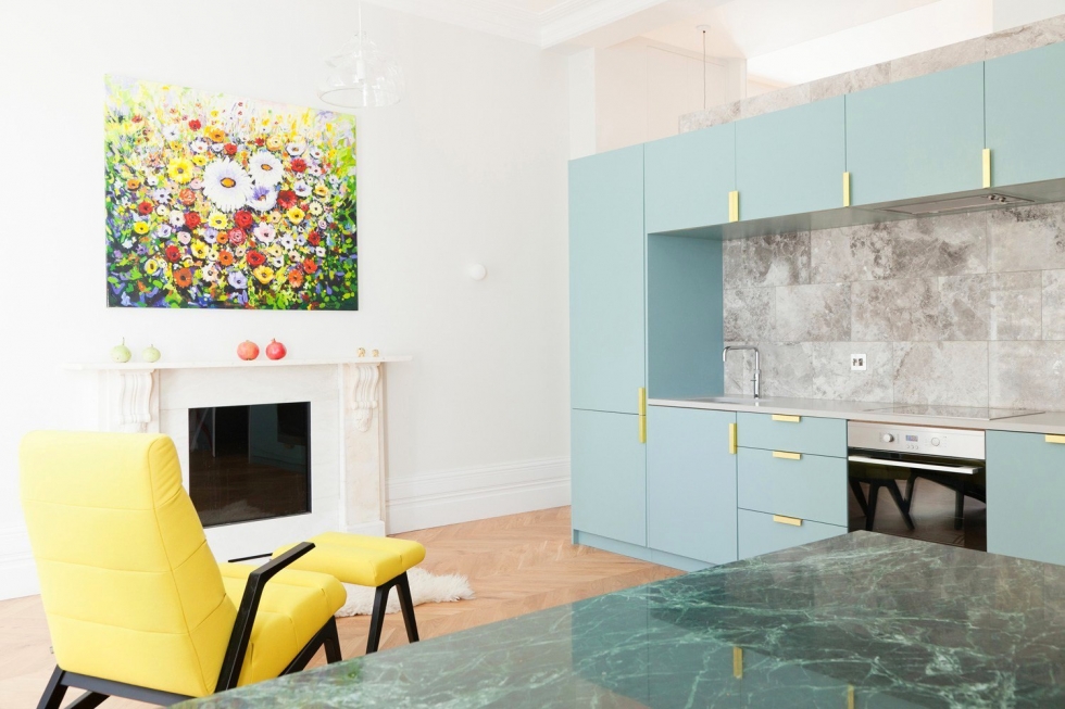 Яркий и жизнерадостный интерьер квартиры в Лондоне