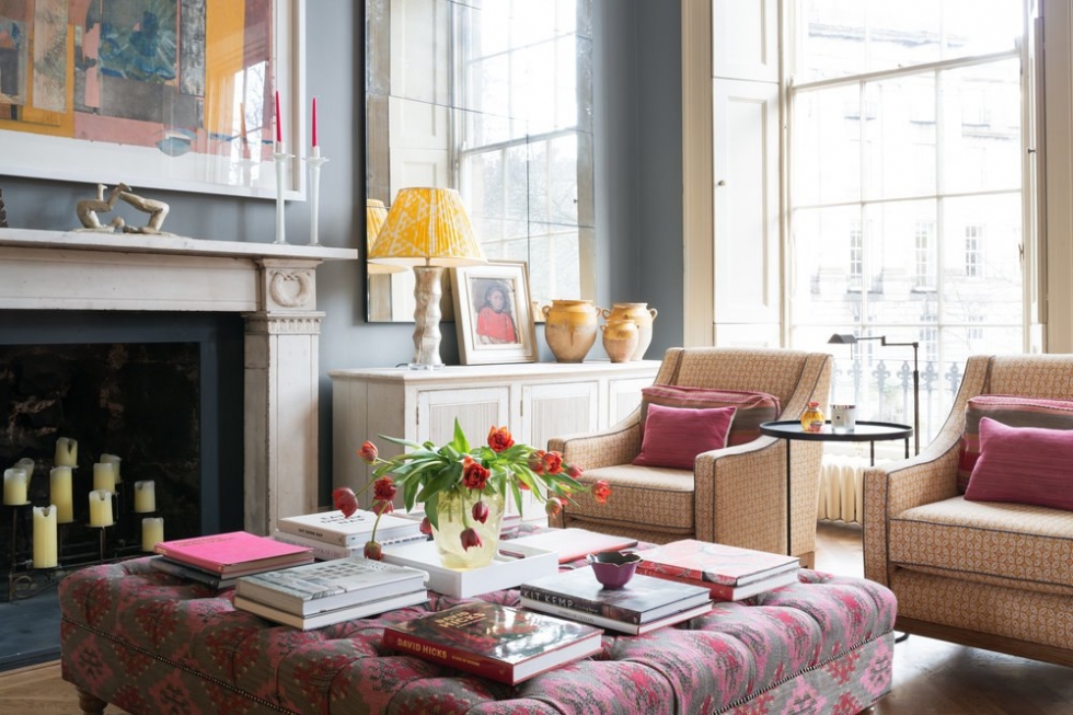 Красочный и в то же время элегантный интерьер квартиры в Эдинбурге