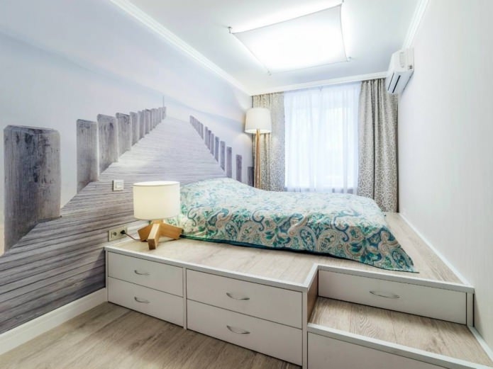Кровать-подиум – компактное и функциональное решение для интерьера