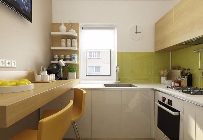 Дизайн маленькой кухни 6 кв.м.