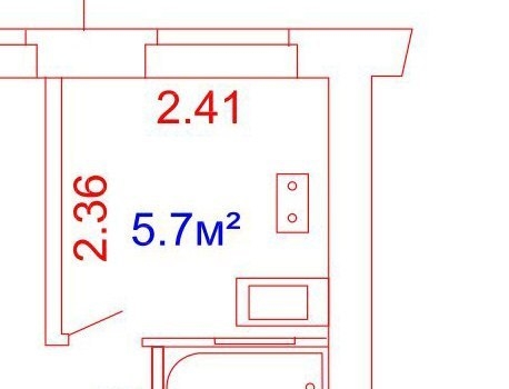 Функциональный и эргономичный дизайн белой кухни, площадью 5,7 кв.м