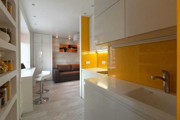 Дизайн компактной квартиры-студии (22 кв.м)