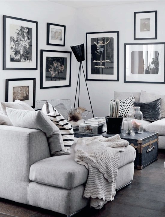 Monochrome home with a charming eclectic style