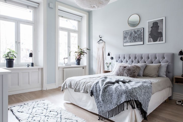Нежный белый интерьер с пастельными нотками в Швеции