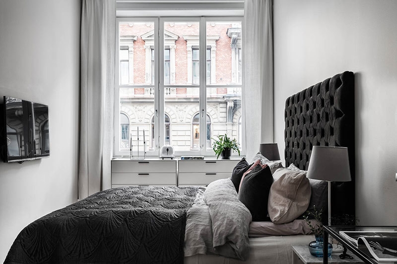 Удобное зонирование открытого пространства в скандинавской квартире (68 кв. м)