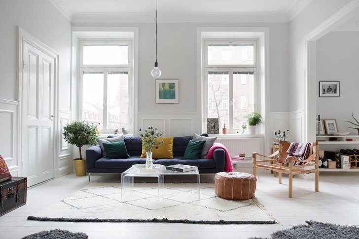 Очаровательная белая квартира в Стокгольме