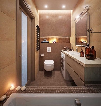 Вариант планировки ванной комнаты 5 кв м