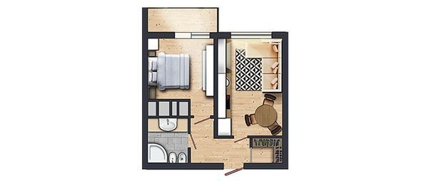 Дизайн интерьера небольшой квартиры