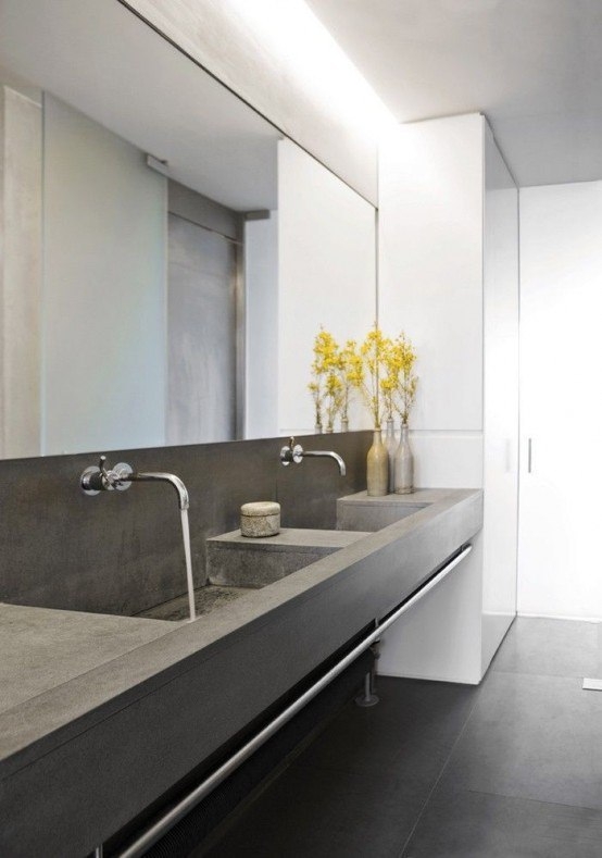 Иcпользование бетона в ванной комнате
