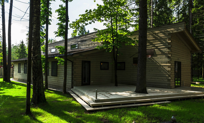 Одноэтажный дом из бруса в Подмосковье со скандинавскими нотками
