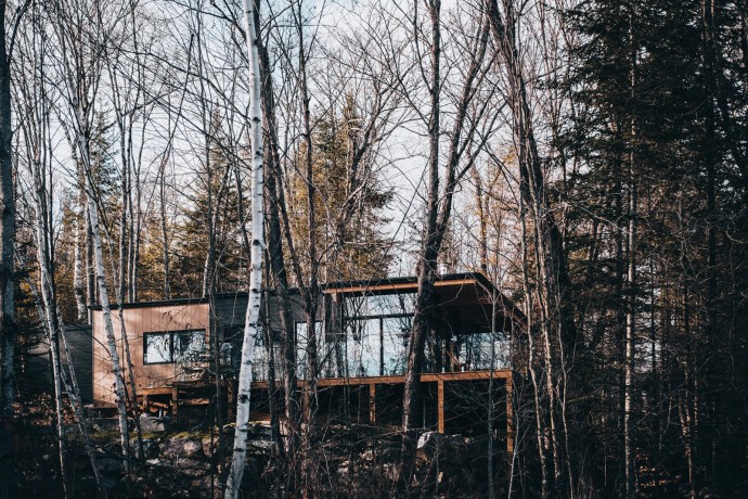 Современный дом в канадском лесу