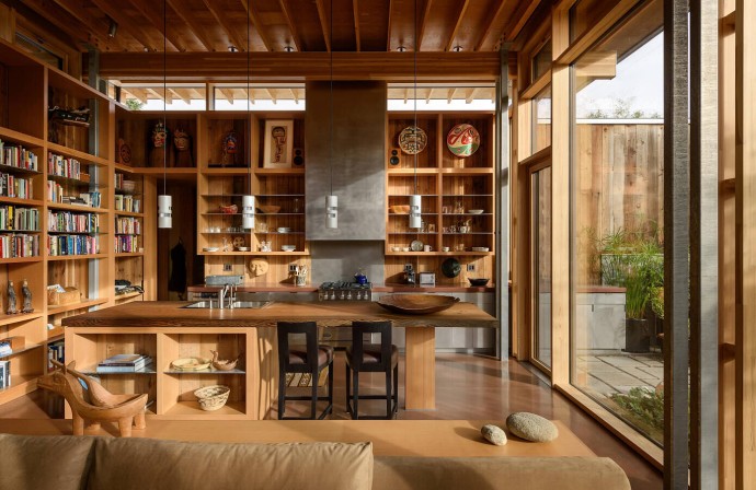 Экологичный бревенчатый дом в Сиэтле, Вашингтон