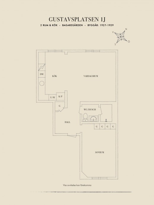 Квартира площадью 54 м2 в Гётеборге Квартира площадью 54 м2 в Гётеборге