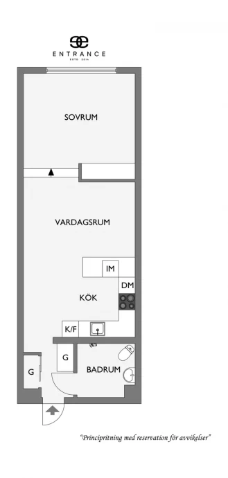 Квартира площадью 45 м2 в Гётеборге