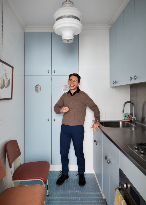 Квартира дизайнера Адама Чарлэпа Хаймана в довоенной башне в центре Манхэттена