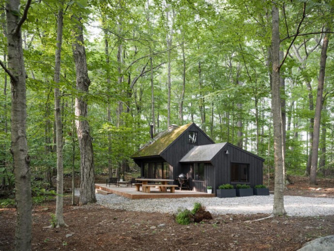 Уединённый дом посреди леса в штате Коннектикут
