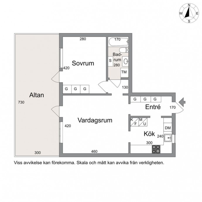 Элегантная шведская квартира площадью 52 м2