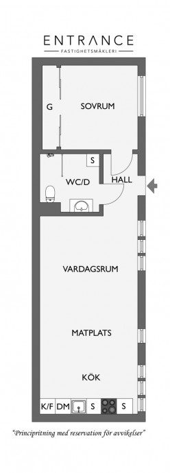 Квартира в Гётеборге площадью 52 м2
