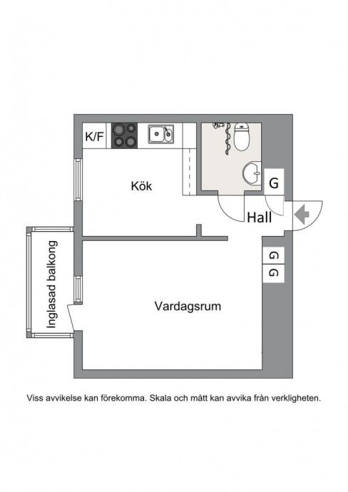 Шведская квартира площадью 41 м2